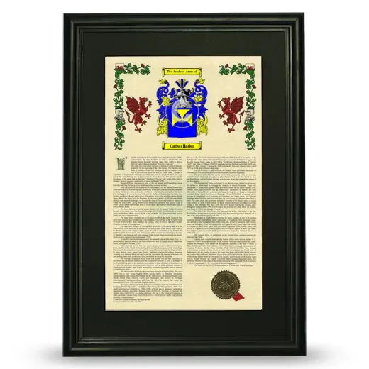 Cadwallader Deluxe Armorial Framed - Black
