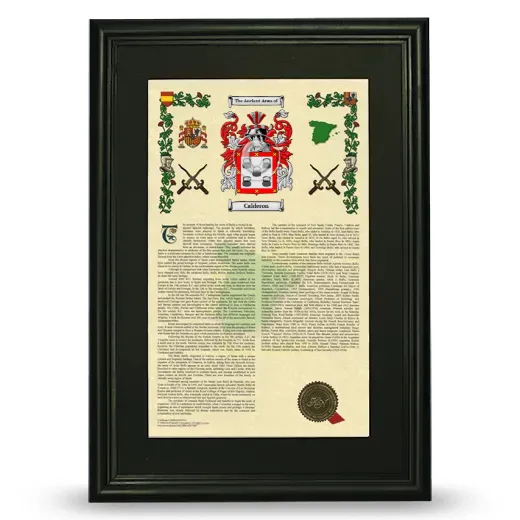 Calderon Deluxe Armorial Framed - Black