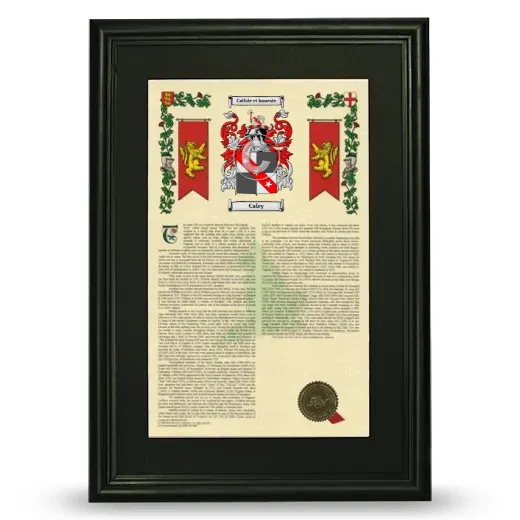 Caley Deluxe Armorial Framed - Black