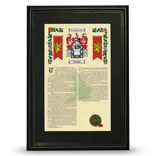 Calverley Deluxe Armorial Framed - Black