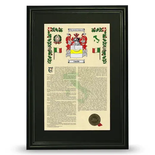 Camilo Deluxe Armorial Framed - Black