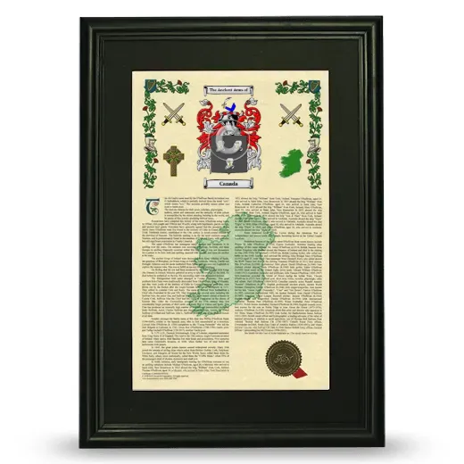 Canada Deluxe Armorial Framed - Black