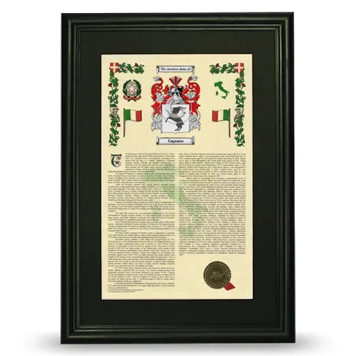 Capraro Deluxe Armorial Framed - Black