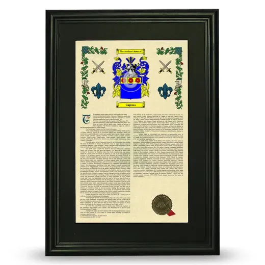 Capuss Deluxe Armorial Framed - Black
