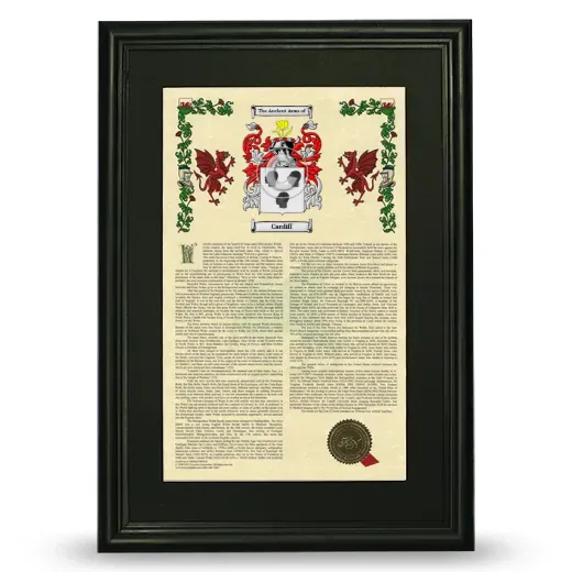 Cardiff Deluxe Armorial Framed - Black