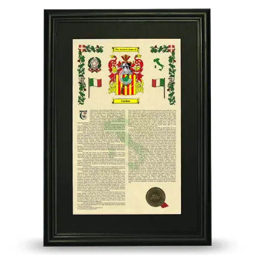 Carina Deluxe Armorial Framed - Black