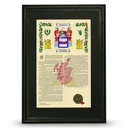 Carmichan Deluxe Armorial Framed - Black