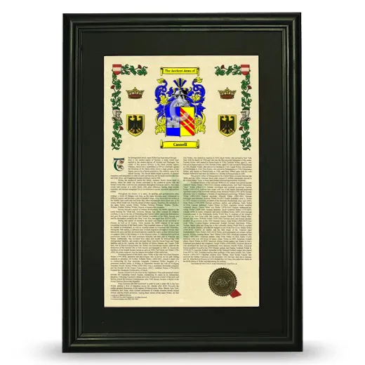 Cassell Deluxe Armorial Framed - Black