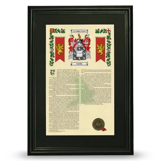 Cavely Deluxe Armorial Framed - Black