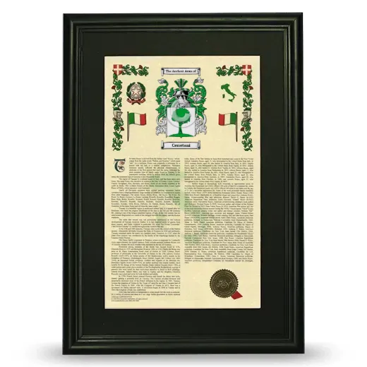 Cerretani Deluxe Armorial Framed - Black