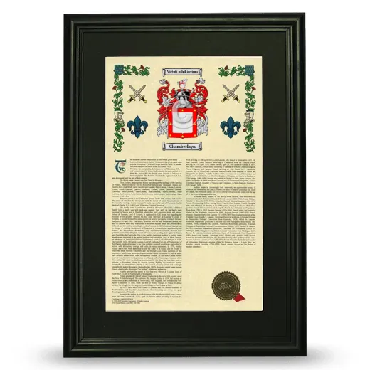 Chamberlayn Deluxe Armorial Framed - Black