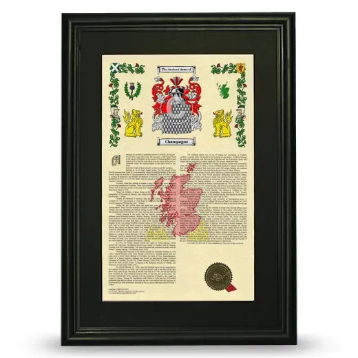 Champagne Deluxe Armorial Framed - Black
