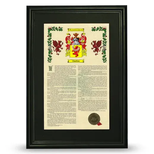 Charlton Deluxe Armorial Framed - Black