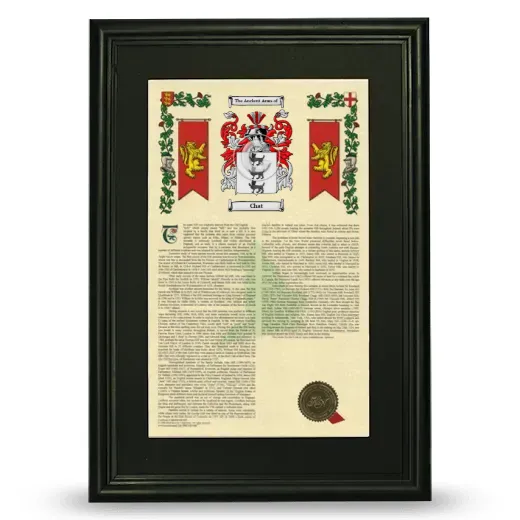 Chat Deluxe Armorial Framed - Black