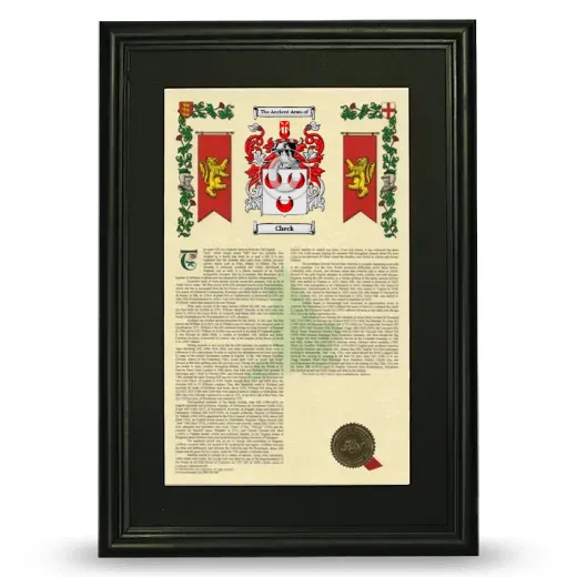 Check Deluxe Armorial Framed - Black