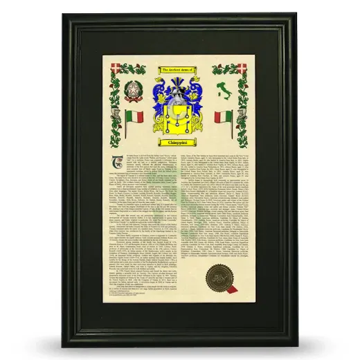 Chiappini Deluxe Armorial Framed - Black