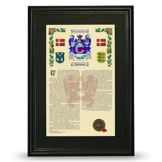 Christiansen Deluxe Armorial Framed - Black