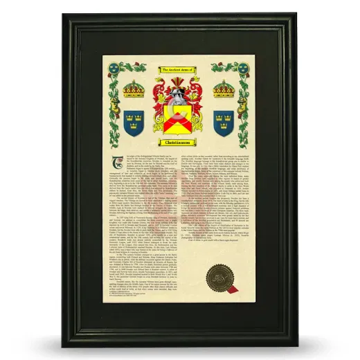 Christianson Deluxe Armorial Framed - Black