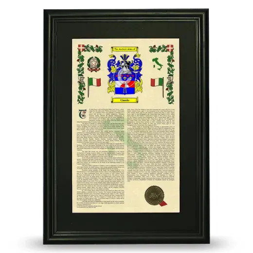 Ciardo Deluxe Armorial Framed - Black
