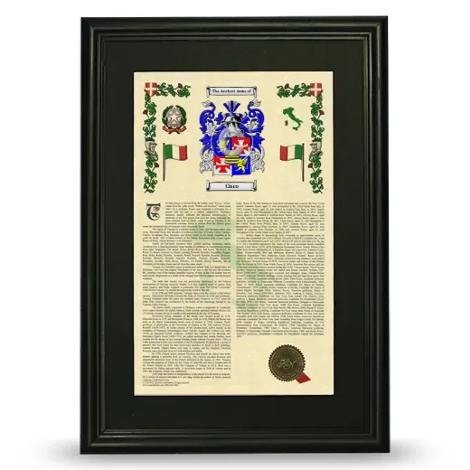 Cisco Deluxe Armorial Framed - Black