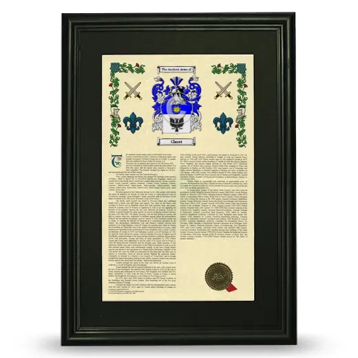 Claret Deluxe Armorial Framed - Black
