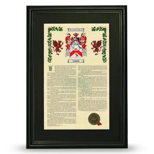 Cockade Deluxe Armorial Framed - Black