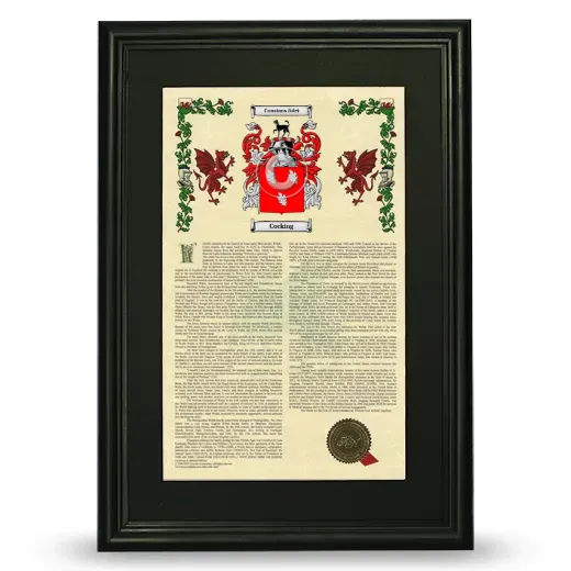 Cocking Deluxe Armorial Framed - Black