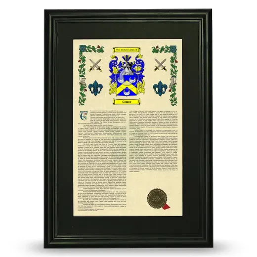 Comte Deluxe Armorial Framed - Black