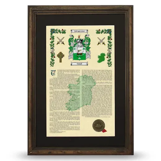 Conal Deluxe Armorial Framed - Brown