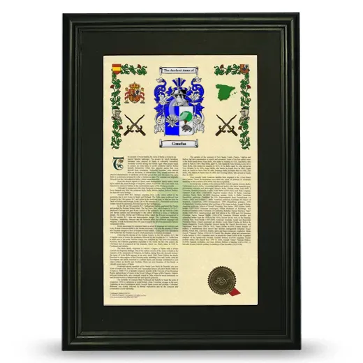 Concha Deluxe Armorial Framed - Black