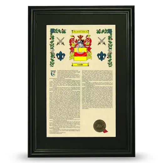 Conde' Deluxe Armorial Framed - Black
