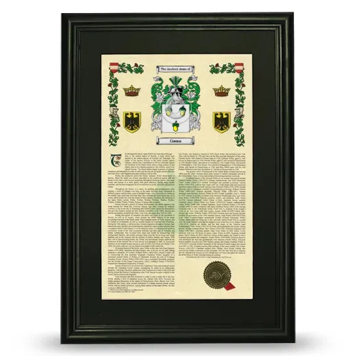 Coons Deluxe Armorial Framed - Black