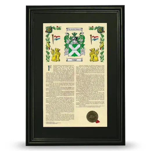 Coope Deluxe Armorial Framed - Black