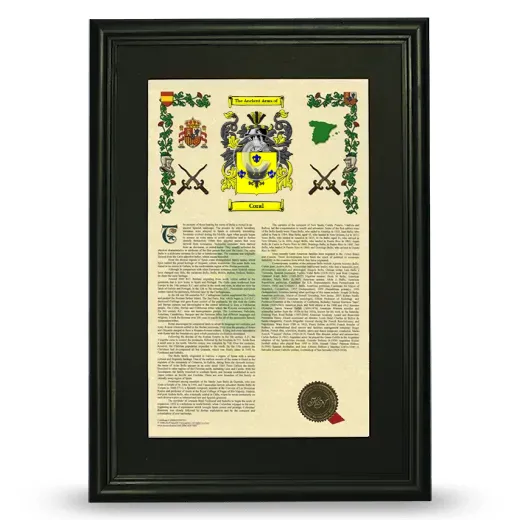 Coral Deluxe Armorial Framed - Black