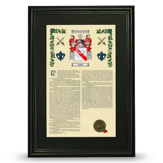 Corcy Deluxe Armorial Framed - Black