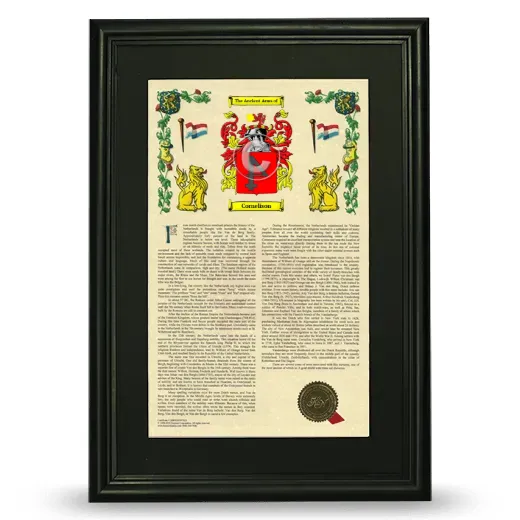 Cornelison Deluxe Armorial Framed - Black