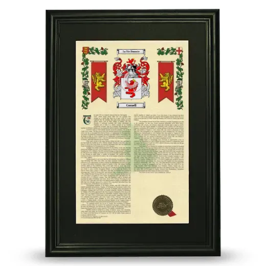 Cornell Deluxe Armorial Framed - Black