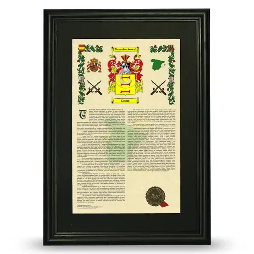 Costas Deluxe Armorial Framed - Black