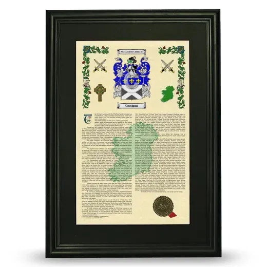 Costigan Deluxe Armorial Framed - Black