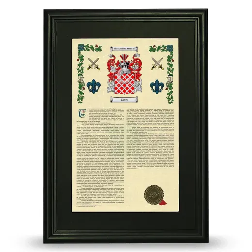 Cotet Deluxe Armorial Framed - Black