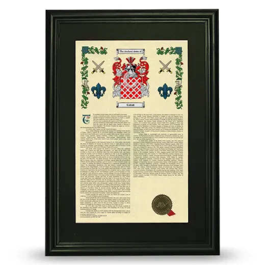 Cotot Deluxe Armorial Framed - Black