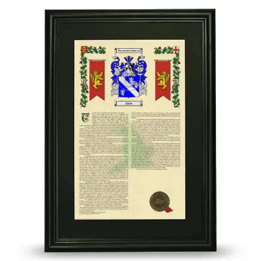 Crise Deluxe Armorial Framed - Black