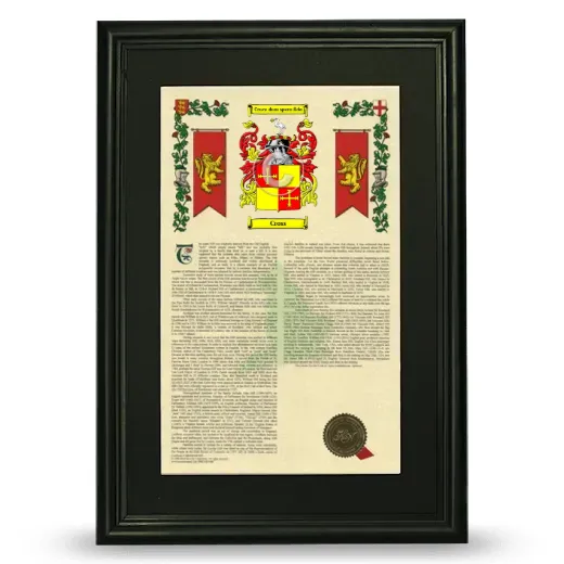 Cross Deluxe Armorial Framed - Black