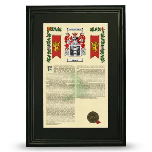 Crouch Deluxe Armorial Framed - Black