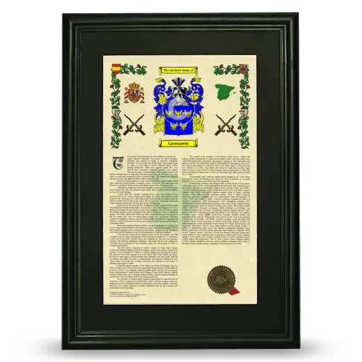 Crownover Deluxe Armorial Framed - Black