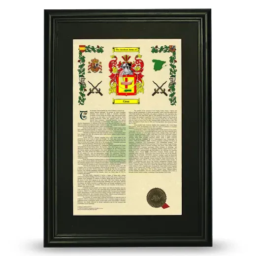 Cruz Deluxe Armorial Framed - Black