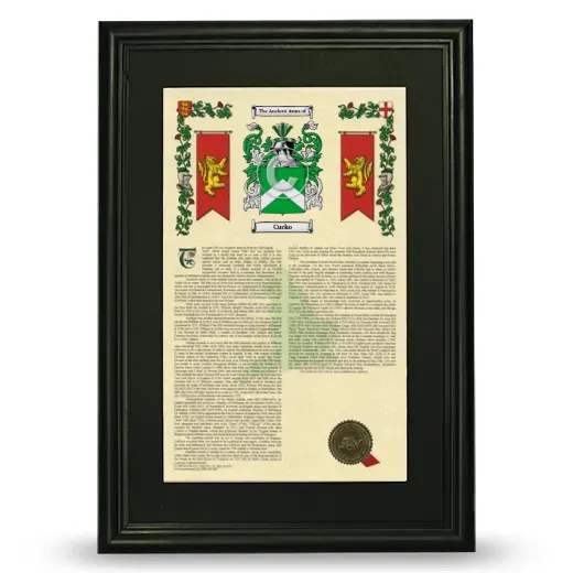 Cucko Deluxe Armorial Framed - Black