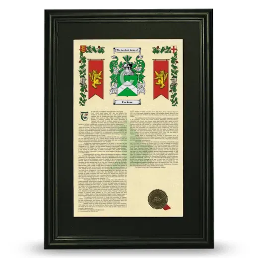 Cuckow Deluxe Armorial Framed - Black