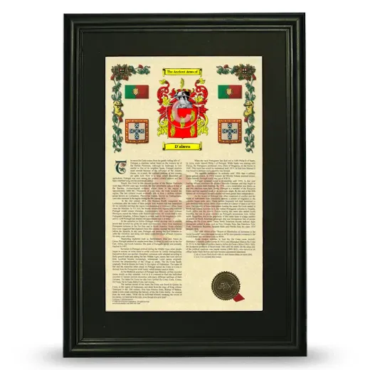 D'abreu Deluxe Armorial Framed - Black