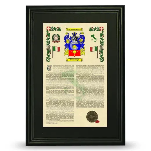 D'ambrogi Deluxe Armorial Framed - Black